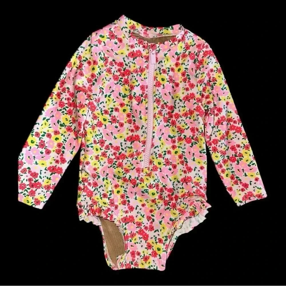 Old Navy Girl’s Floral Swimsuit. Size 12-18m